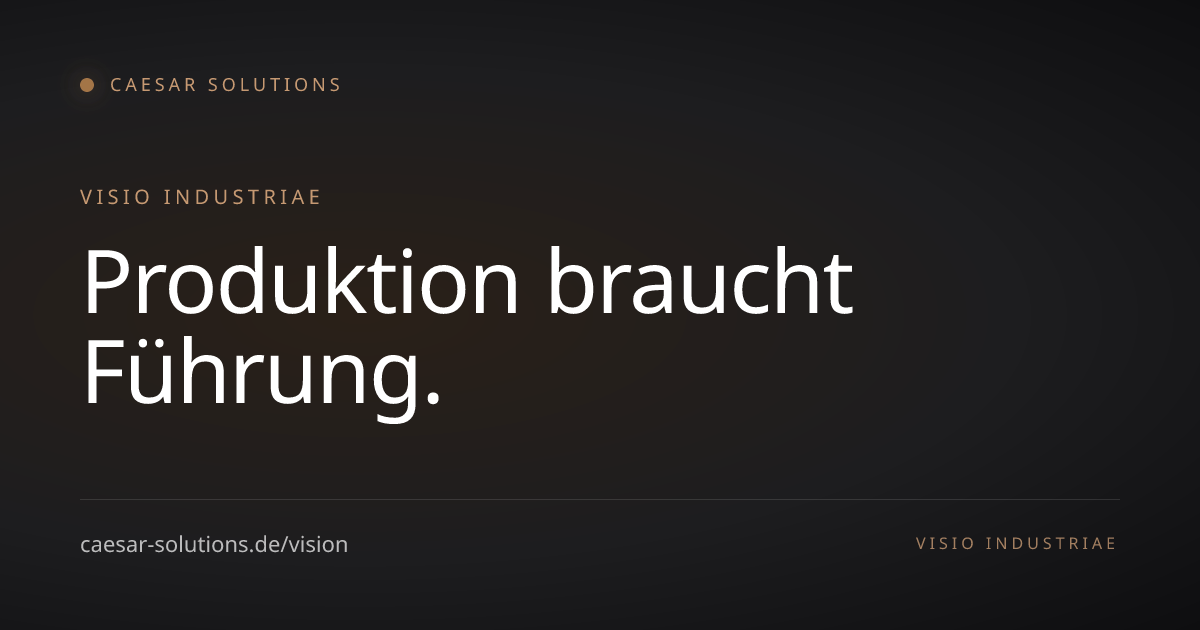 Vision · Visio Industriae · Caesar Solutions
